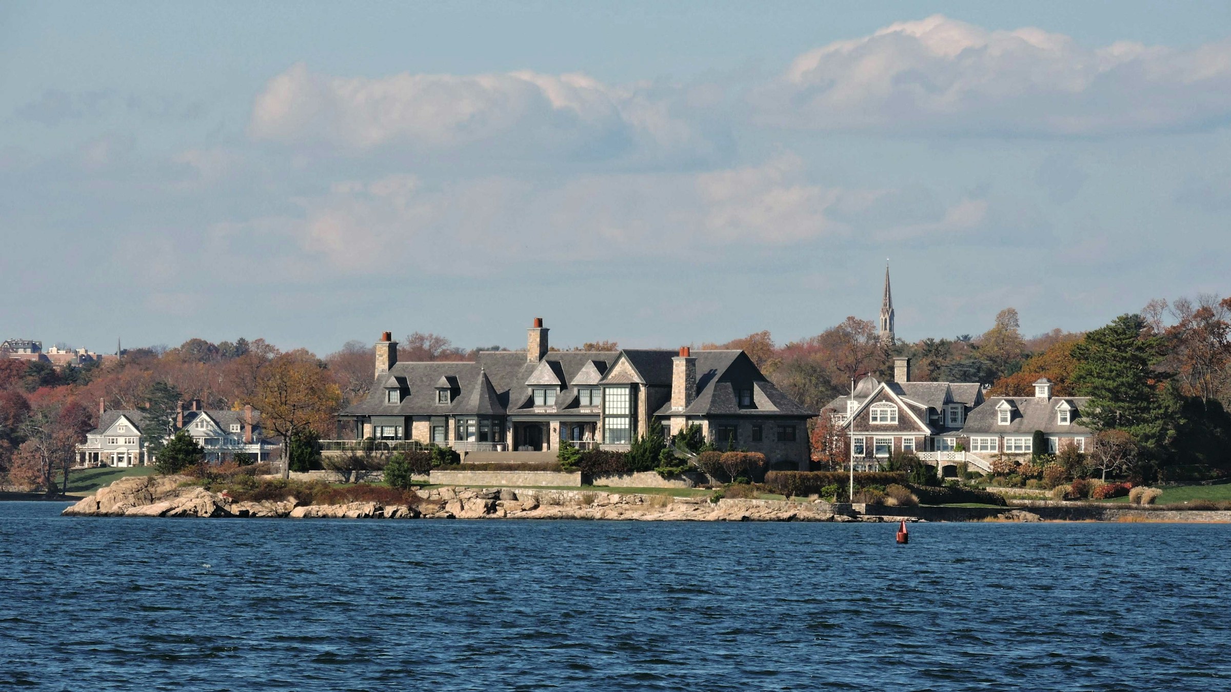 Waterfront estates at Tods Point, Greenwich, Connecticut